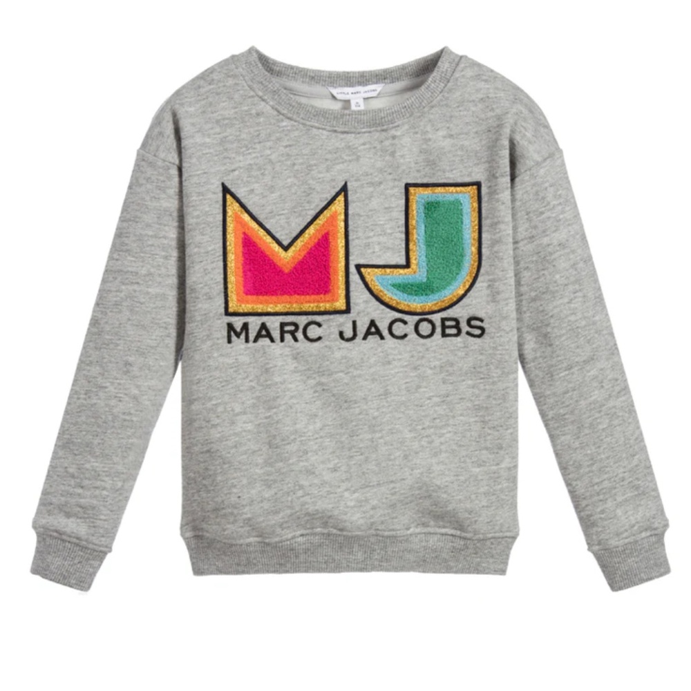 Marc Jacobs Girls Grey 'MJ' Logo Sweatshirt
